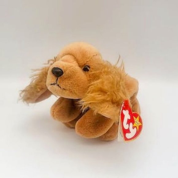 SPUNKY the Cocker Spaniel Ty Beanie Baby 1997 Retired With Tag Errors PVC